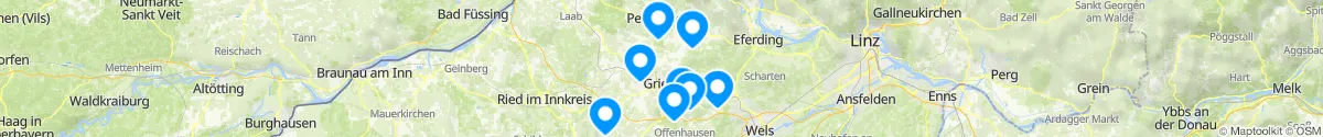 Kartenansicht für Apotheken-Notdienste in der Nähe von Grieskirchen (Oberösterreich)